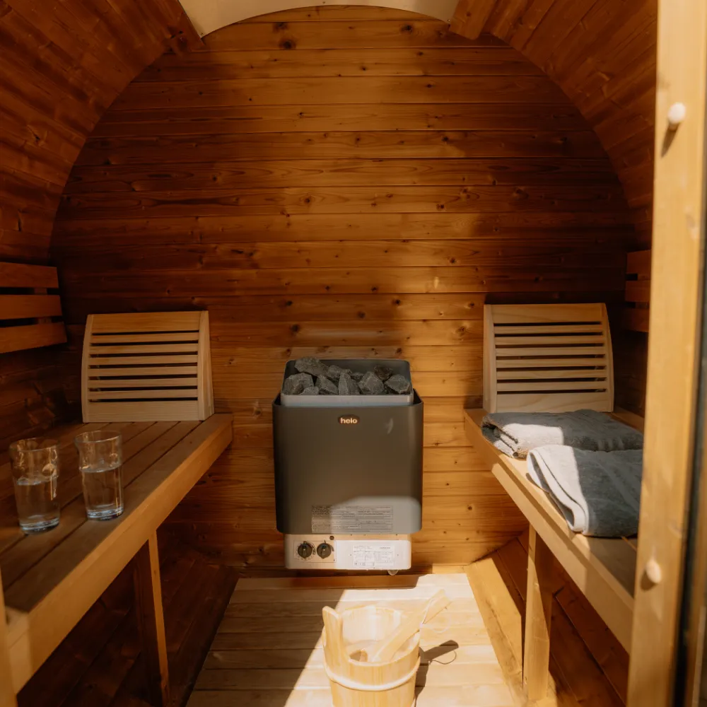 Glamping sauna